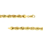18k Solid Yellow Gold Rope Bracelet 5mm
