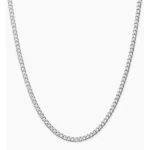 Silver Curb Chain Necklace 3mm