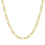 4.5mm 14k Solid Yellow Gold Figaro Chain Necklace
