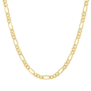 4.5mm 14k Solid Yellow Gold Figaro Chain Necklace