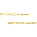 4.5mm 14k Solid Yellow Gold Figaro Chain Necklace clasp