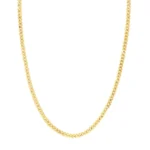 4.5mm solid 14k yellow gold diamond cut cuban curb chain necklace