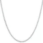 9.00 Ct Round Natural Diamond Tennis Necklace 14K White Gold 16"