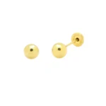 10K Yellow Gold Bead Ball Stud Earrings 2mm