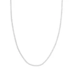 Silver Curb Chain Necklace 2mm