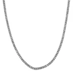 Natural 2CT Diamond Tennis Chain Necklace 16" G SI 14K White Gold