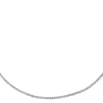 Natural 2CT Diamond Tennis Chain Necklace 16" G SI 14K White Gold round