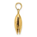 Polished Mussel Shell Pendant In 14k Yellow Gold side