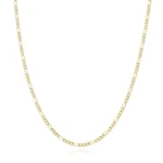 Solid 10k Yellow Gold Figaro Chain Necklace 2mm