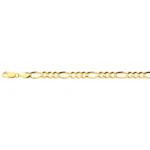 Solid 10k Yellow Gold Figaro Chain Necklace 3mm clasp