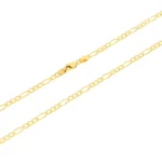 Solid 10k Yellow Gold Figaro Chain Necklace 4.5mm clasp