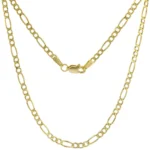 18k Yellow Gold Figaro Chain Necklace 2mm