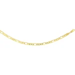 Solid 18k Yellow Gold Figaro Chain Necklace round