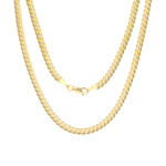 Solid 18k Yellow Gold Miami Cuban Link Chain Necklace 3.5mm