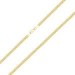 Solid 18k Yellow Gold Miami Cuban Link Chain Necklace 3.5mm clasp