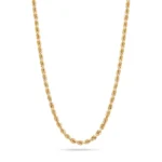 18k Yellow Gold Rope Chain Necklace 3mm