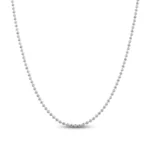Silver Ball Bead Chain Necklace 2mm