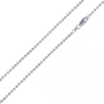 Solid 2mm Sterling Silver High Polished Bead Ball Chain Necklace clasp