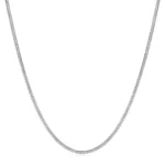 Solid 3.3mm Sterling Silver Miami Cuban Link Chain Necklace