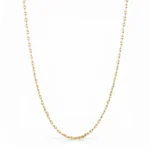Solid 14k Yellow Gold Mariner Anchor Chain Necklace 2mm front