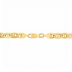 10k Yellow Gold Anchor Mariner Chain Necklace 3mm