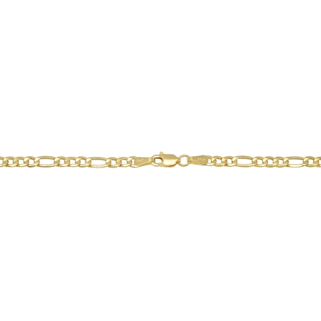 10K Yellow Gold Figaro Bracelet 2.5mm