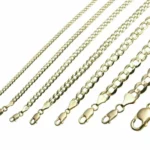 10K Solid Yellow Gold 3mm Cuban Link Curb Bracelet clasp