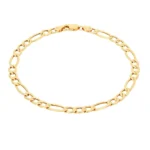 10K Yellow Gold 4.5mm Figaro Bracelet