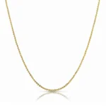 10k Yellow Gold Ball Bead Chain Necklace 1mm