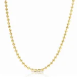10k Ball Bead Chain Necklace Yellow Gold 4mm