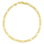 10K Yellow Gold Figaro Bracelet 2mm