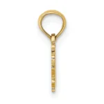14k Solid Yellow Gold 100% Virgo Zodiac Symbol Pendant Charm side