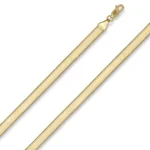 14k Yellow Gold Herringbone Bracelet 4mm