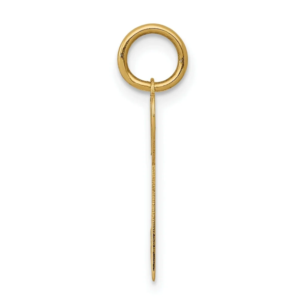 14k Solid Yellow Gold Lock And Heart-Shaped Key Charm Pendant