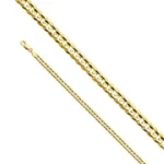 18k Solid Yellow Gold Curb Cuban Bracelet 3mm clasp