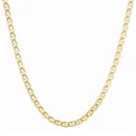 10k Yellow Gold Anchor Mariner Chain Necklace 2mm