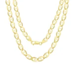10k Yellow Gold Anchor Mariner Chain Necklace 4mm