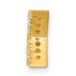Diamond Letter K Solid 14k Yellow Gold Charm Pendant Initial side