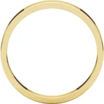 Flat 10k Solid Yellow Gold Flat Band 3mm Polished side