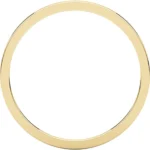 Flat 14k Solid Yellow Gold Flat Band 1mm Polished side