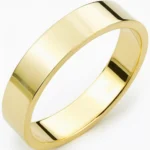 14k Yellow Gold Flat Band 4mm