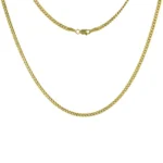 14k Yellow Gold Miami Cuban Link Chain Necklace 2.7mm