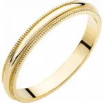 14k Yellow Gold Milgrain Band 2mm