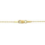 Solid 10K Gold Amour Dog Tag Pendant Cable 18" Chain Necklace Set clasp