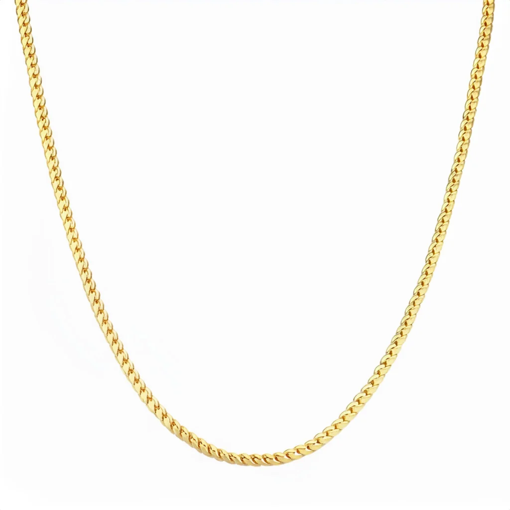 Solid 10k Yellow Gold Franco Chain Necklace 4mm