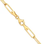 10k Paper Clip Solid Gold Yellow Chain Necklace Link 2mm clasp