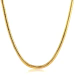 Solid 10k Yellow Gold Herringbone Chain Necklace 3mm