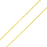 Solid 10k Yellow Gold Herringbone Chain Necklace 4mm clasp