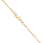 Solid 14k Yellow Gold Ball Bead Bar Chain Necklace 1.2mm clamp
