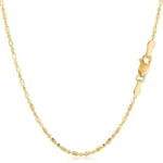 14k Yellow Gold Ball Bead Bar Chain Necklace